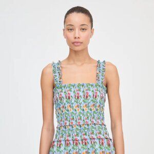 Hill House The Azalea Maxi Nap Dress - Geranium Stripe  SMALL